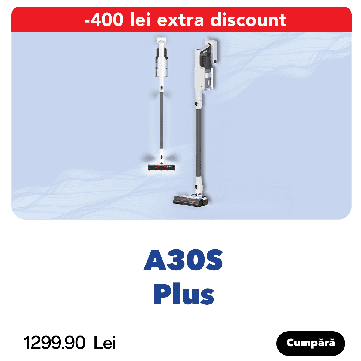 1. Aspirator electric Tineco Smart floor washer cu funcție de aspirare și mopare simultan, ideal pentru curățenie rapidă și eficientă a tuturor tipurilor de podele.